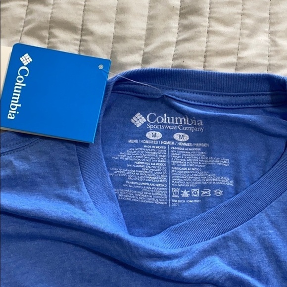 COLUMBIA blue short sleeves shirt size medium - Picture 4 of 6